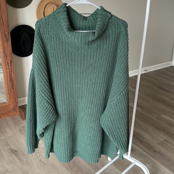 Anthropologie Sweaters - Free People Swim Too Deep Green Sweater - size M